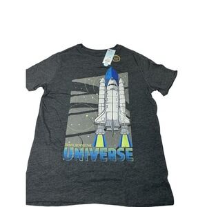Cat & Jack XXL Boys Space Shuttle Glow in the Dark Graphic T-Shirt